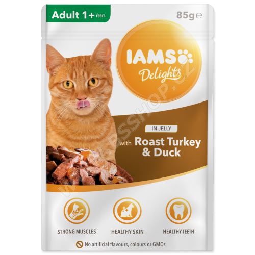 Kapsička IAMS Cat delights krocan a kachna v želé 85g