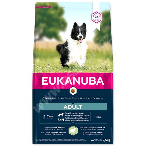 EUKANUBA Adult Small & Medium Lamb & Rice 2,5kg