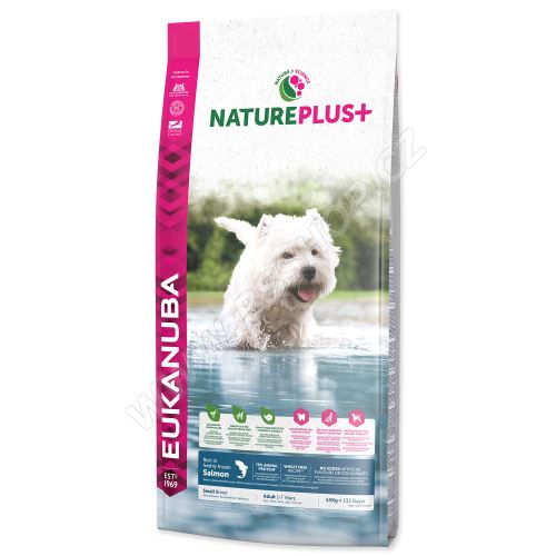 EUKANUBA Nature Plus+ Adult Small Breed Rich in freshly frozen Salmon 14kg