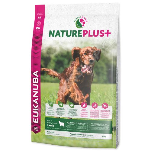 EUKANUBA Nature Plus+ Puppy & Junior Rich in freshly frozen Lamb 10kg
