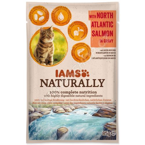 Kapsička IAMS Cat Naturally with North Atlantic Salmon in Gravy 85g