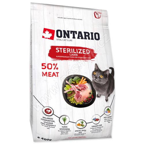 ONTARIO Cat Sterilised Lamb 400g