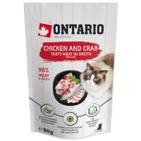 Kapsička ONTARIO Cat Chicken and Crab in Broth 80g Kapsička ONTARIO Cat Chicken and Crab in Broth 80g