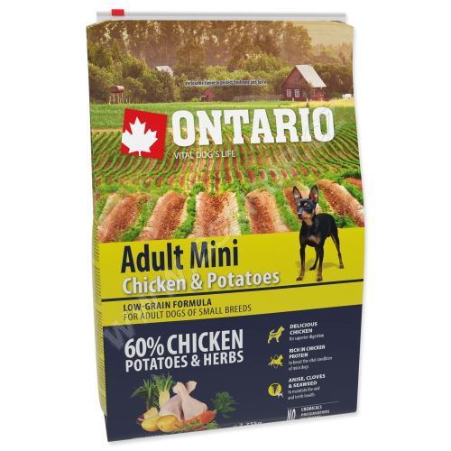 ONTARIO Adult Mini Chicken & Potatoes & Herbs 2,25kg
