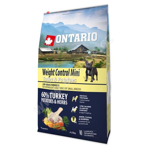 ONTARIO Mini Weight Control Turkey & Potatoes 6,5kg