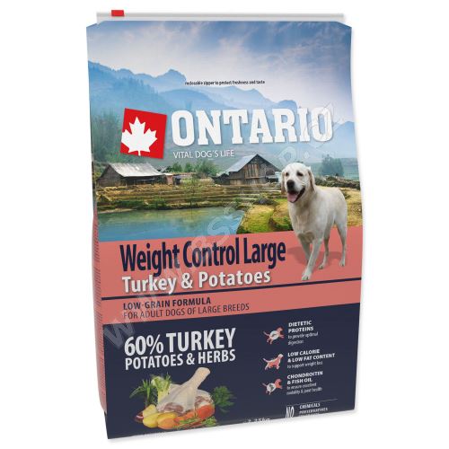 ONTARIO Large Weight Control Turkey & Potatoes & Herbs 2,25kg