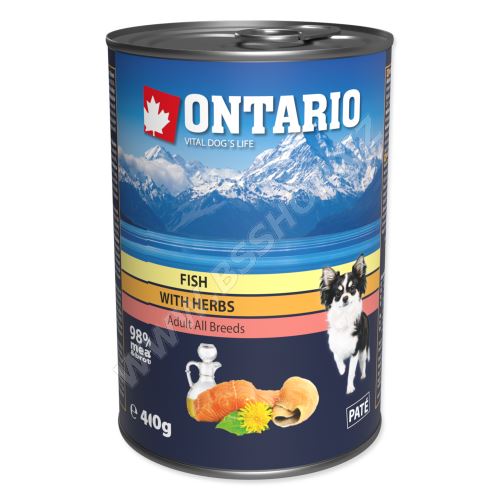 Konzerva ONTARIO se třemi druhy ryb, lososovým olejem a bylinkami 400g