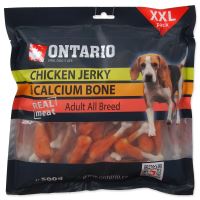 Snack ONTARIO Dog Chicken Jerky + Calcium 500g