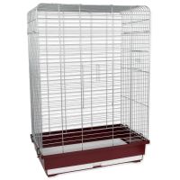 Klec BIRD JEWEL Rozela chromová + vínová 60x37x85,5cm