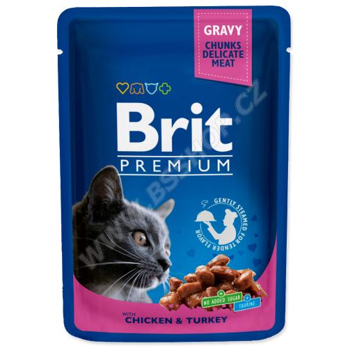 Kapsička BRIT Premium cat chicken & turkey 100g