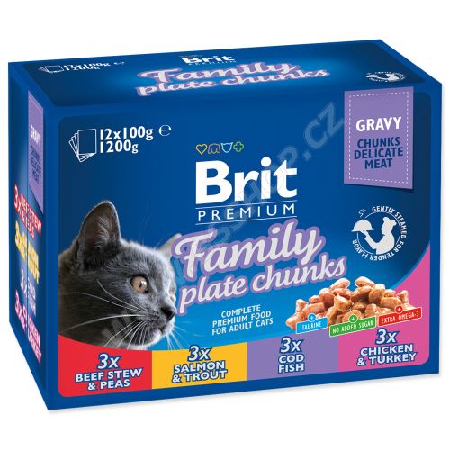 BRIT Premium Cat Family Plate kapsičky 1200g