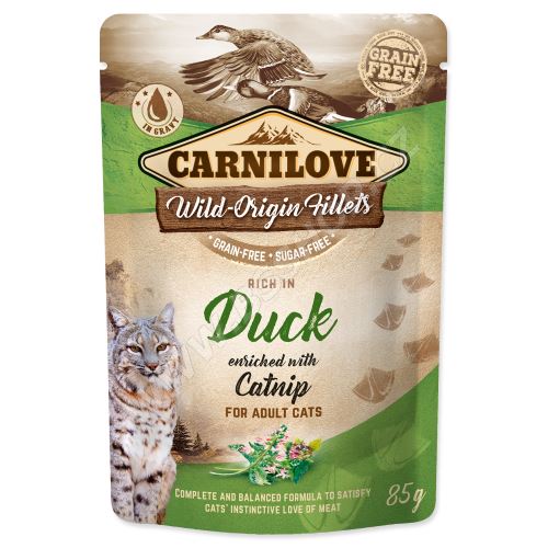 Carnilove Cat Pouch Rich in Duck enriched with Catnip 85g