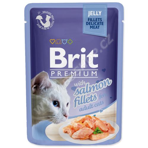 Kapsička BRIT Premium Cat Delicate Fillets in Jelly with Salmon 85g