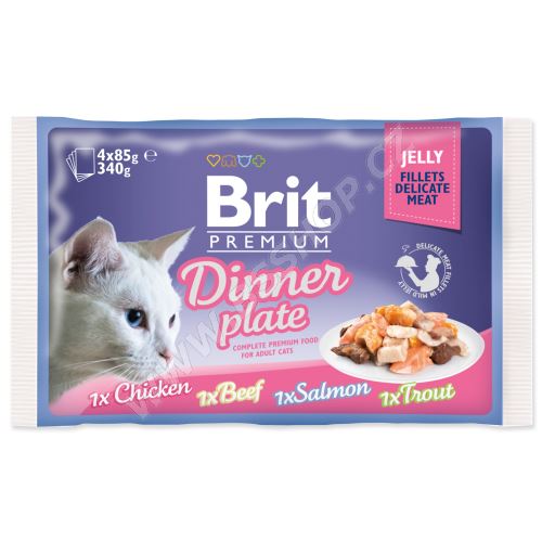Kapsičky BRIT Premium Cat Delicate Fillets in Jelly Dinner Plate 340g