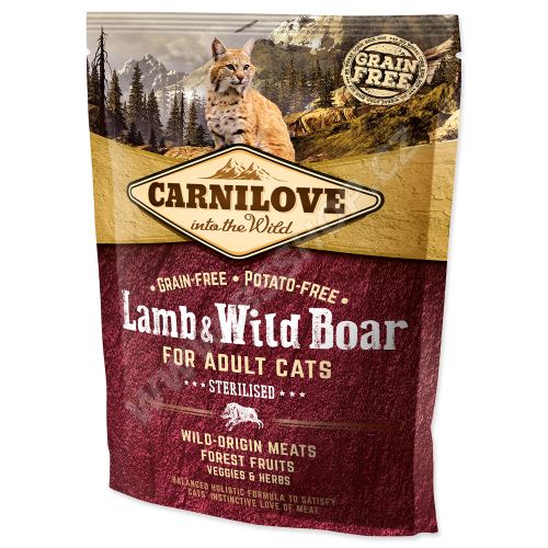 Carnilove Lamb and Wild Boar Adult Cats Sterilised 400g