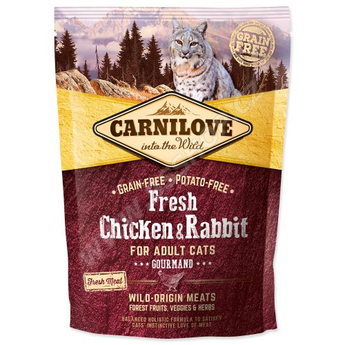 CARNILOVE Fresh Chicken & Rabbit Gourmand for Adult cats 400g