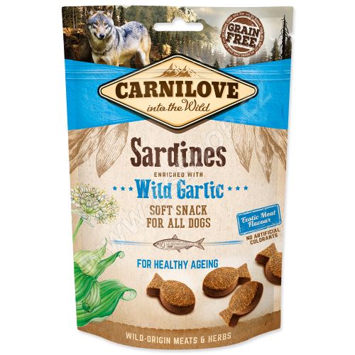 CARNILOVE Dog Semi Moist Snack Sardines enriched with Wild garlic 200g