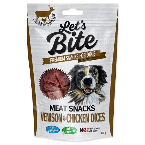 BRIT Let´s Bite Meat Snacks Venison & Chicken Dices 80g