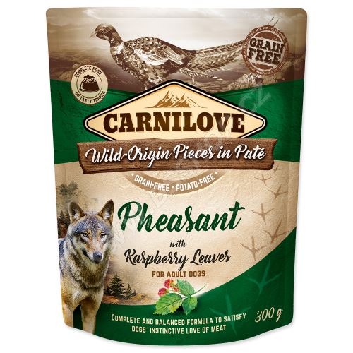 Carnilove Dog Pouch Paté Pheasant with Raspberry Leaves 300g