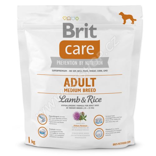 Brit Care Dog Adult Medium Breed Lamb & Rice 1kg