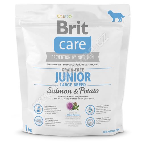 Brit Care Dog Grain-free Junior Large Breed Salmon & Potato 1kg