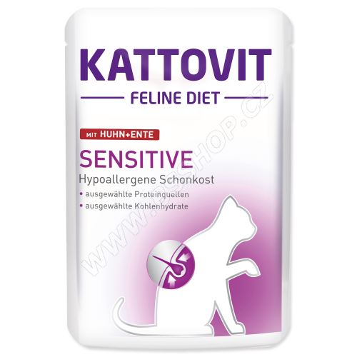 Kapsička KATTOVIT Sensitive kuře + kachna 85g