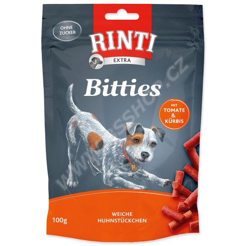 Pochoutka RintiExtra Mini-Bits rajče + dýně 100g