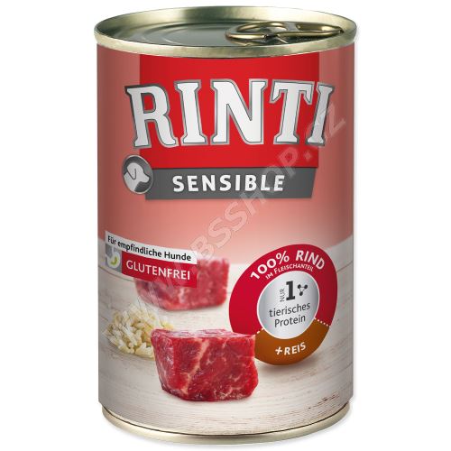 Konzerva RINTI Sensible hovězí + rýže 400g