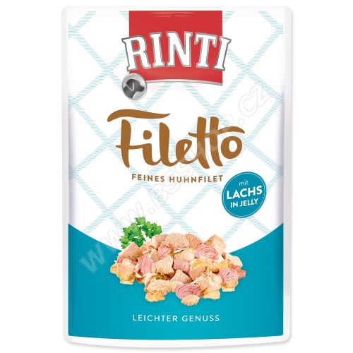 Kapsička RINTI Filetto kuře + losos v želé 100g