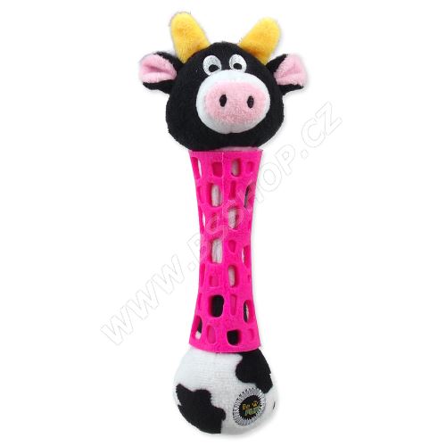 Hračka BeFUN TPR+plyš kráva puppy 17cm