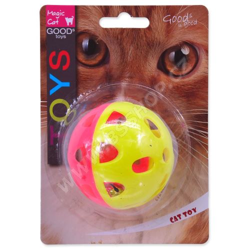 Hračka MAGIC CAT míček neonový jumbo s rolničkou 6cm