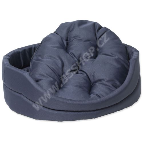 Pelech DOG FANTASY ovál s polštářem tmavě modrý