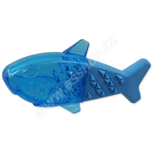 Hračka DOG FANTASY Žralok chladící modrá 18x9x4cm