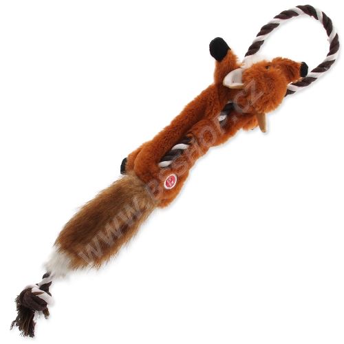 Hračka DOG FANTASY Skinneeez s provazem liška 57,5cm
