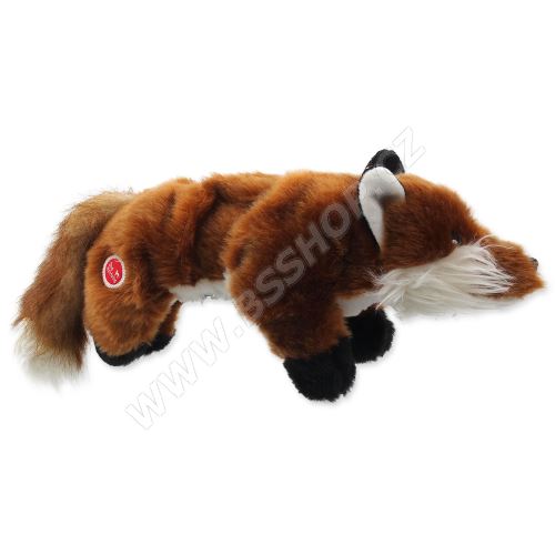 Hračka DOG FANTASY Skinneeez Plush pískací liška 45cm