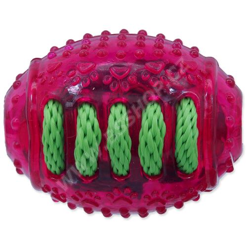 Hračka DOG FANTASY rugby míč gumový růžový 8cm