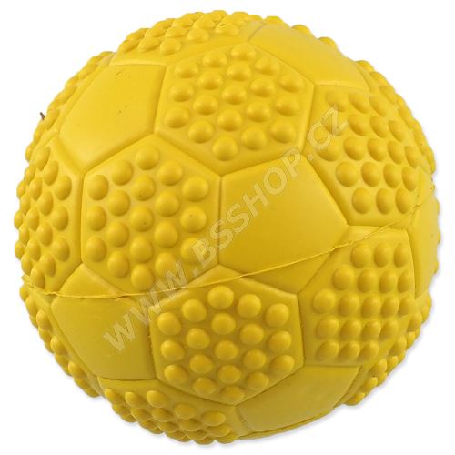 Míček DOG FANTASY fotbal s bodlinami pískací mix barev 7cm