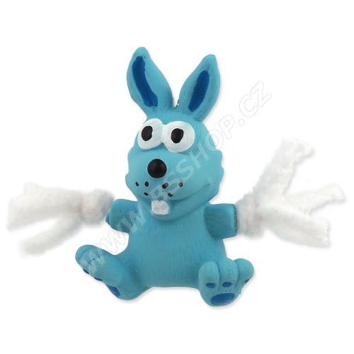 Hračka DOG FANTASY Latex Mini Králík modrý se zvukem 7cm