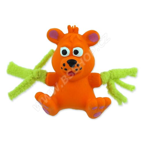 Hračka DOG FANTASY Latex Mini Medvěd oranžový se zvukem 7cm