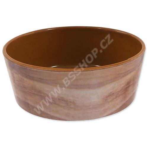 Miska DOG FANTASY vzor dřevo hnědá 15cm 0,5l