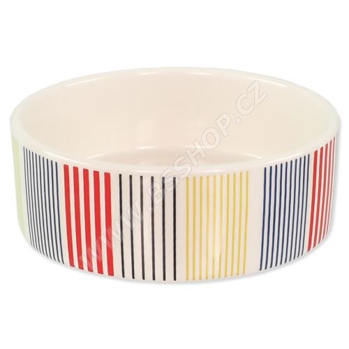 Miska DOG FANTASY keramická barevné pruhy 12,5cm