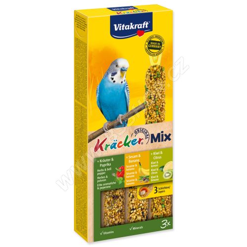 Vitakraft Kracker Sittich Banana + Kiwi + Fig pro andulky 3ks (216867557)