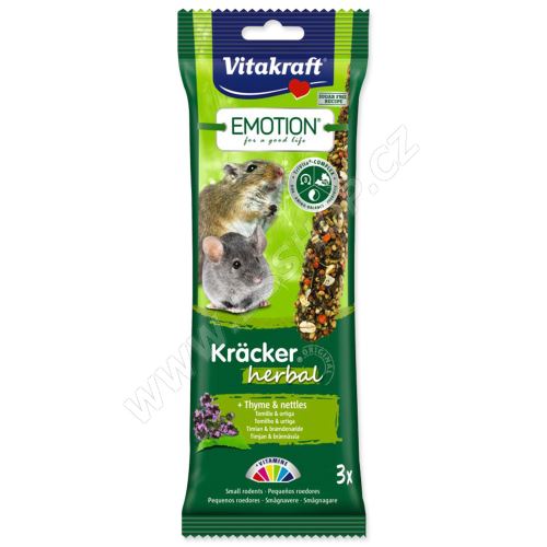 Tyčinky VITAKRAFT Emotion Kracker Herbal pro malé hlodavce 75g