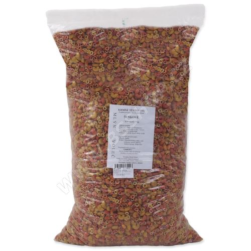 Těstoviny krmné šunkové 9kg, dvoubarevná kolínka