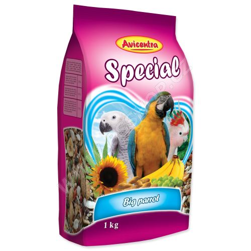 Krmivo AVICENTRA speciál pro velké papoušky 8x1kg