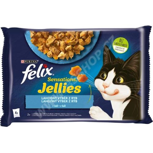 Felix Sensations Jelliess Lahodný výběr z ryb v želé 4x85g