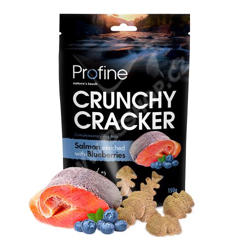 Profine Dog Crunchy Cracker Salmon enriched with Blueberries 150g