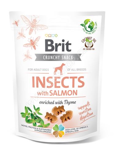 Brit Care Dog Crunchy Cracker Insects with Salmon enriched with Thyme 200g