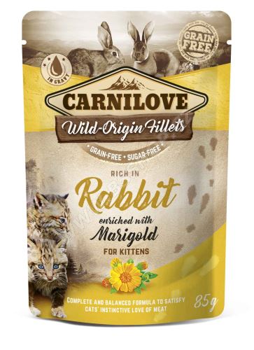 Carnilove Cat Pouch Rich in Rabbit Enriched with Marigold 85g