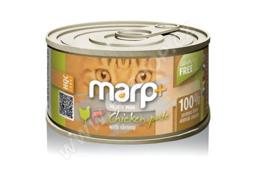 Marp Holistic Plus konzerva pro kočky – Kuřecí paté s krevetami 70g
